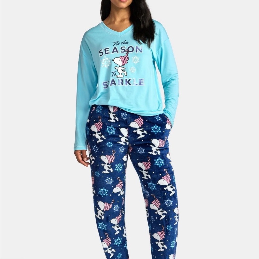 Women’s Peanuts PJs 3 pc Set Free Shipping